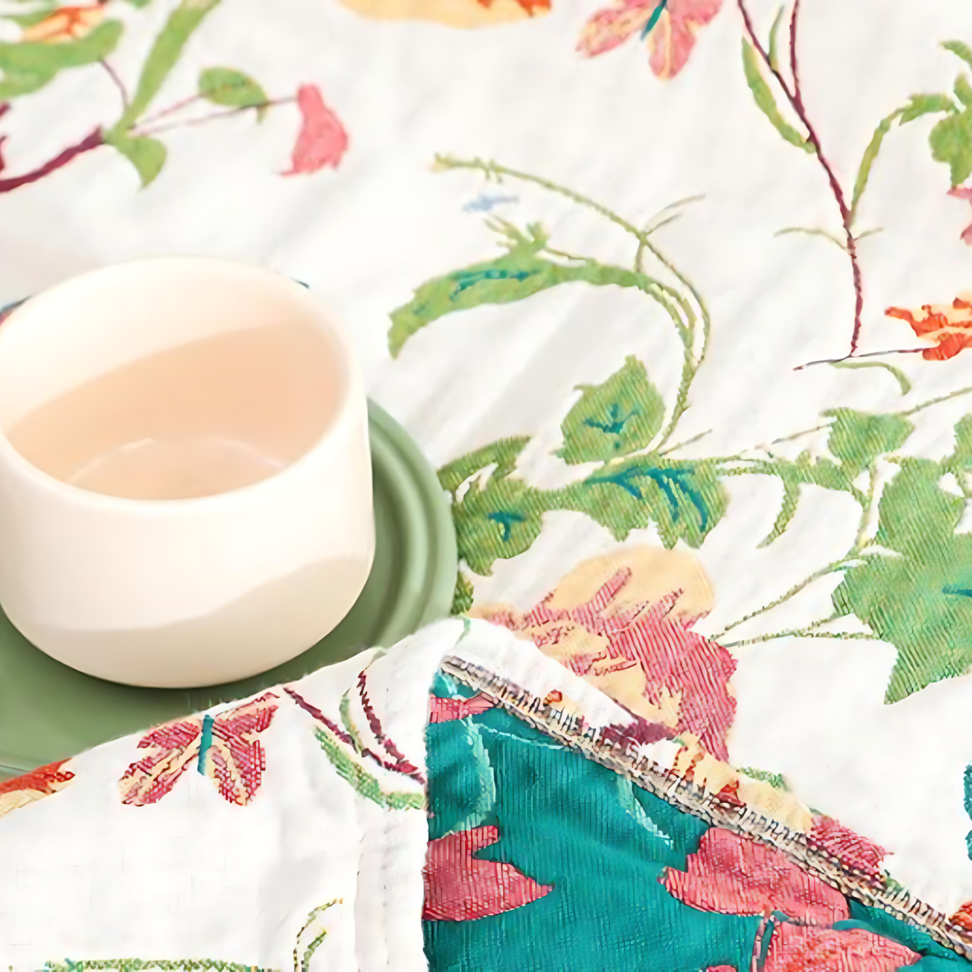 Botanic Bluebird Reversible Cotton Blanket