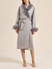 Bettie Page Lilac Feather Robe