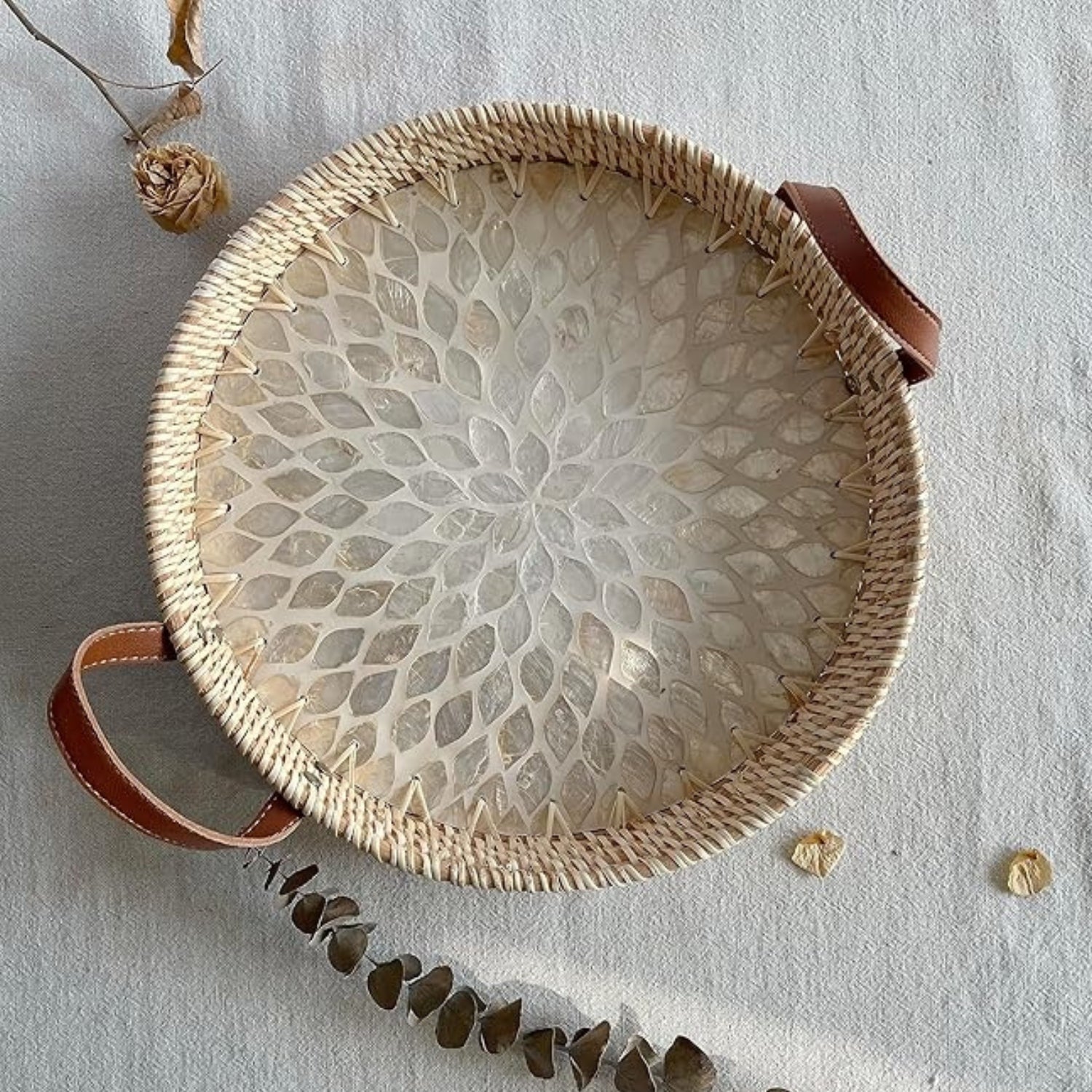 Farmhouse Rattan Tray in Assorted Patterns