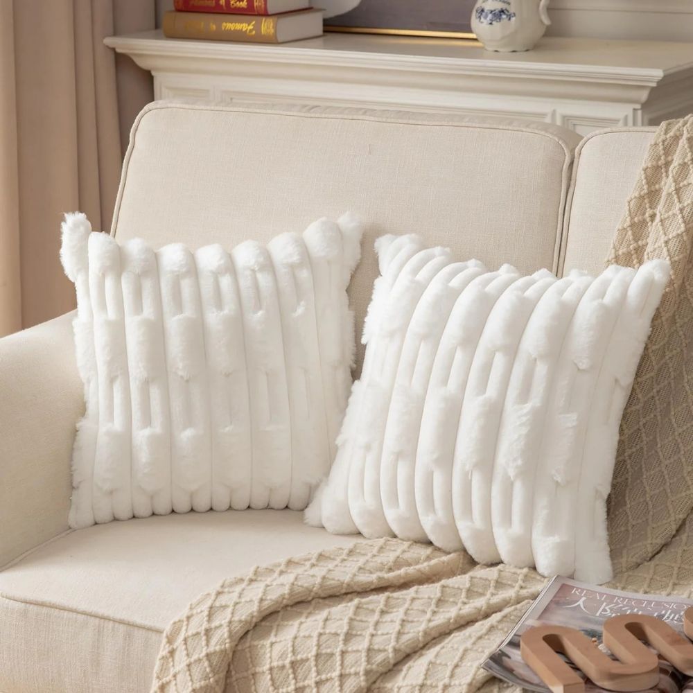 Calm Weave Plush Cushion Cover