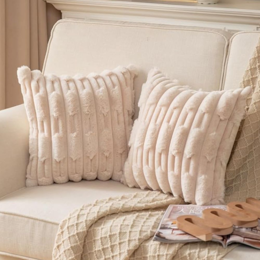 Calm Weave Plush Cushion Cover