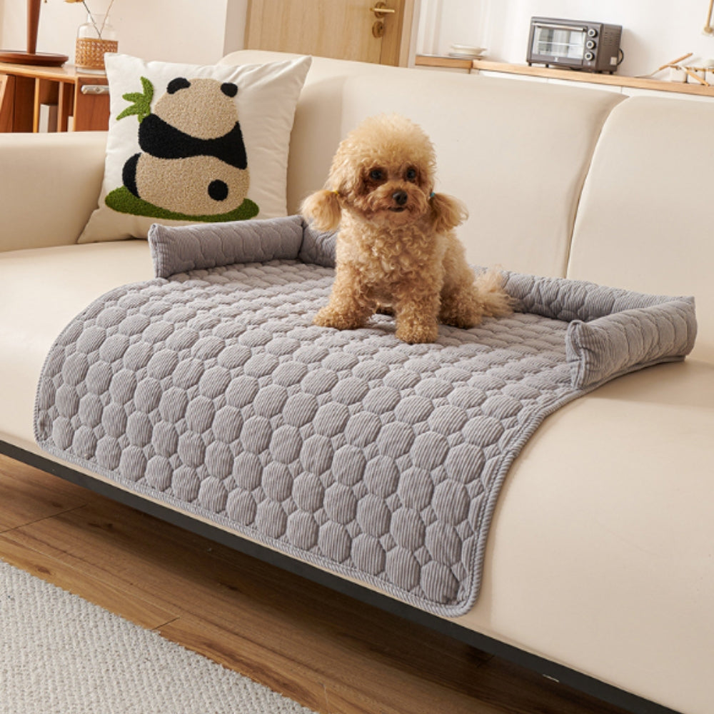 Canine Non-Slip Bolster Pet Quilted Bed
