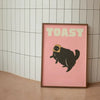 Canvas prints  – Playful cat design – Unique wall art for home or café décor