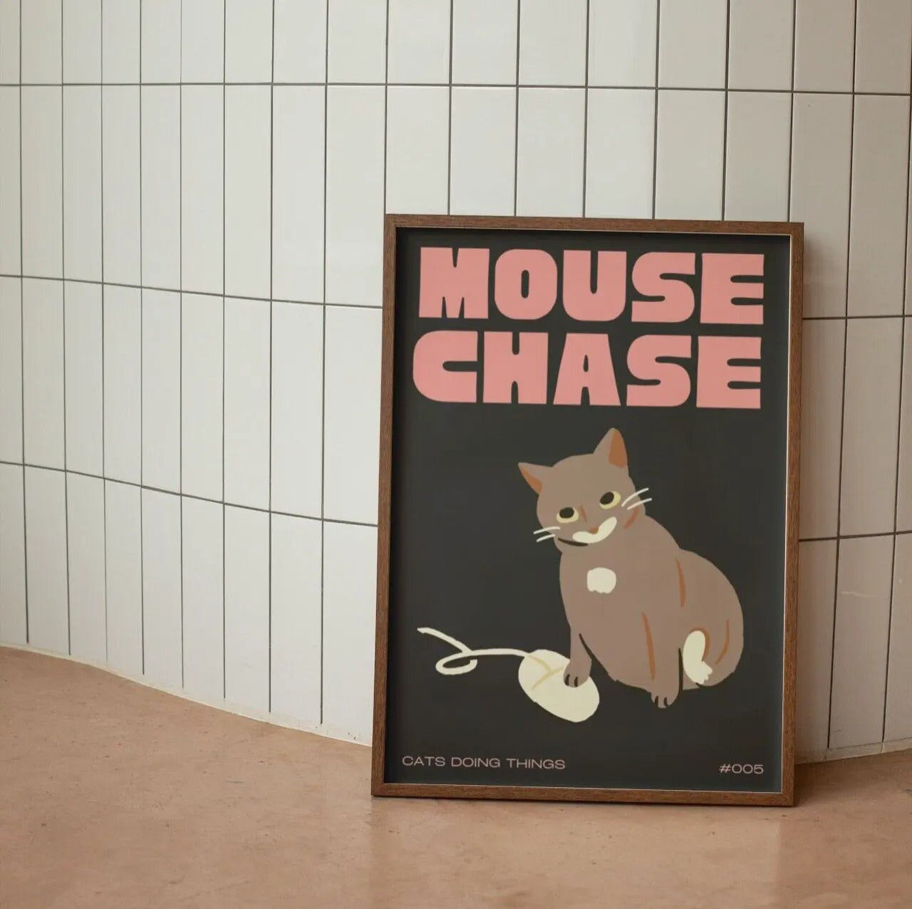 Canvas prints  – Playful cat design – Unique wall art for home or café décor