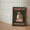 Canvas prints  – Playful cat design – Unique wall art for home or café décor