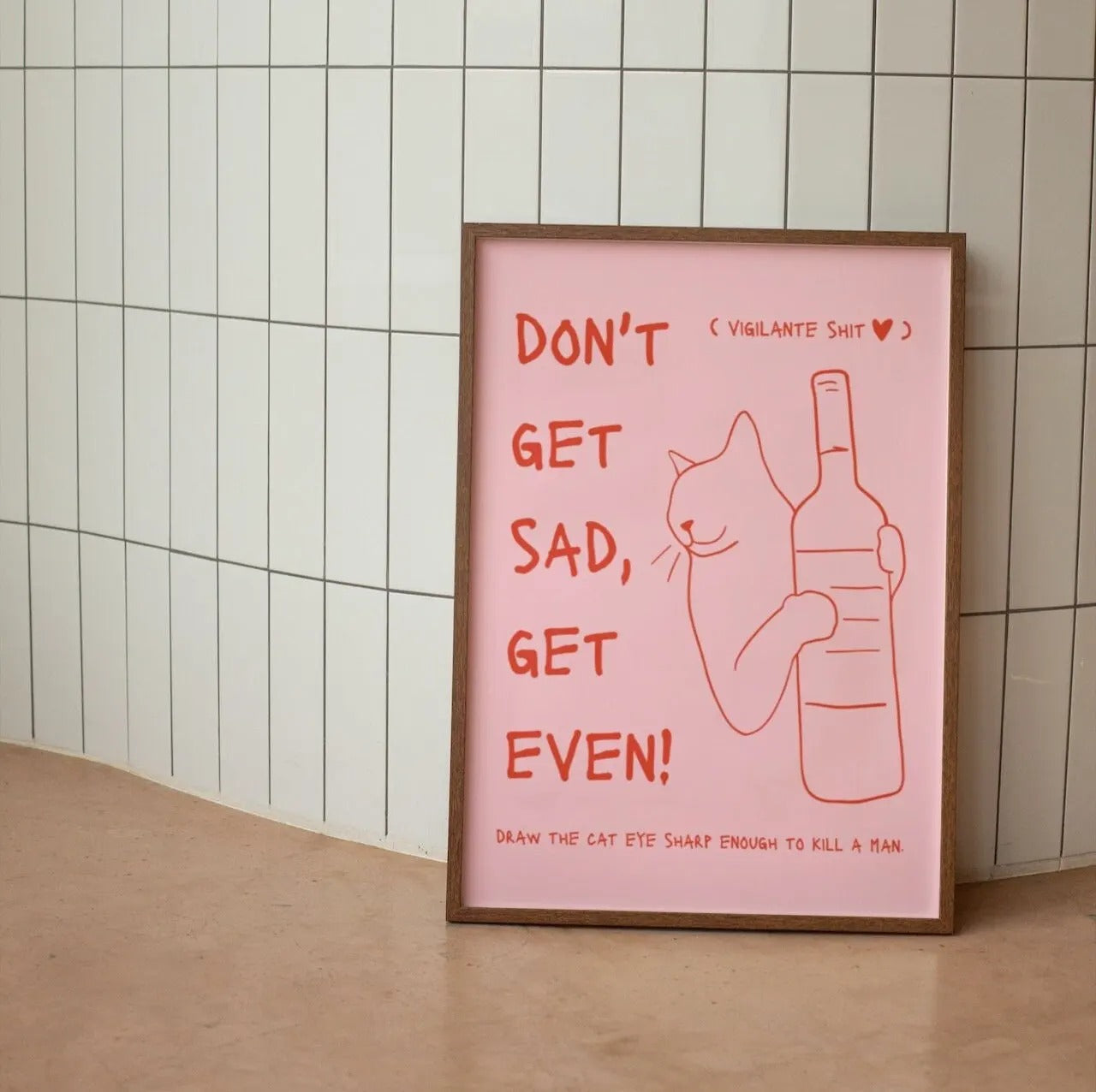 Canvas prints  – Playful cat design – Unique wall art for home or café décor