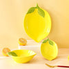 Ceramic dinner plate – Cartoon lemon design – Fun kitchen accessory