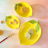 Ceramic dinner plate – Cartoon lemon design – Fun kitchen accessory