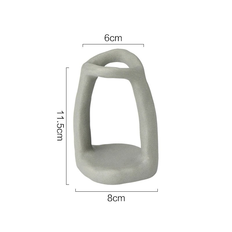 Ceramic holder – Premium material – Minimalist Nordic design – Versatile storage for bathroom or office – 3.1 x 3.1 x 4.5 in
