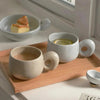 Ceramic mug – Handcrafted pottery – Minimalist beige design – Perfect for coffee and tea