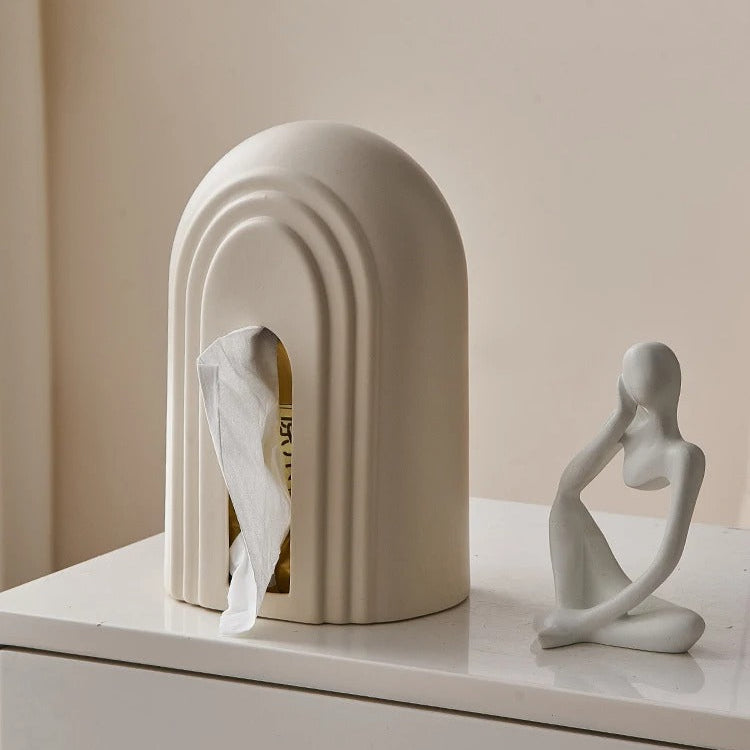 Ceramic tissue box cover – High-quality ceramic – Modern elegant design – Stylish home accessory