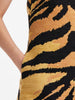 Chenille Tiger Jacquard Mini Dress