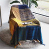 Chenille couch cover – Soft Moroccan design – Multi-functional throw blanket – Cozy home accessory