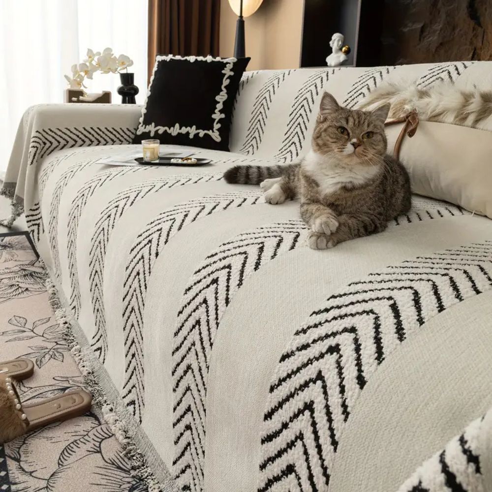 Chevron Echo Line Sofa Cover