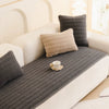 Yellow quilted sofa cover with matching pillows, soft couch protector for living room seating and modern home decor