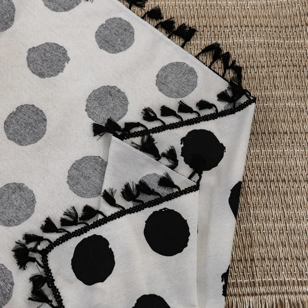 Chic Polka Dot Tassel Window Curtain