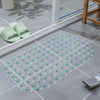 Purple oval non-slip shower mat with strong suction cups, PVC bathroom safety floor mat for tub or shower