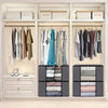 Clothes storage bag – Durable fabric – Foldable design – Space-saving organization solution – Neutral tones