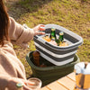 Collapsible Laundry Basket - Durable Plastic, Multi-Use for Washing, Organizing, Camping, and Storage