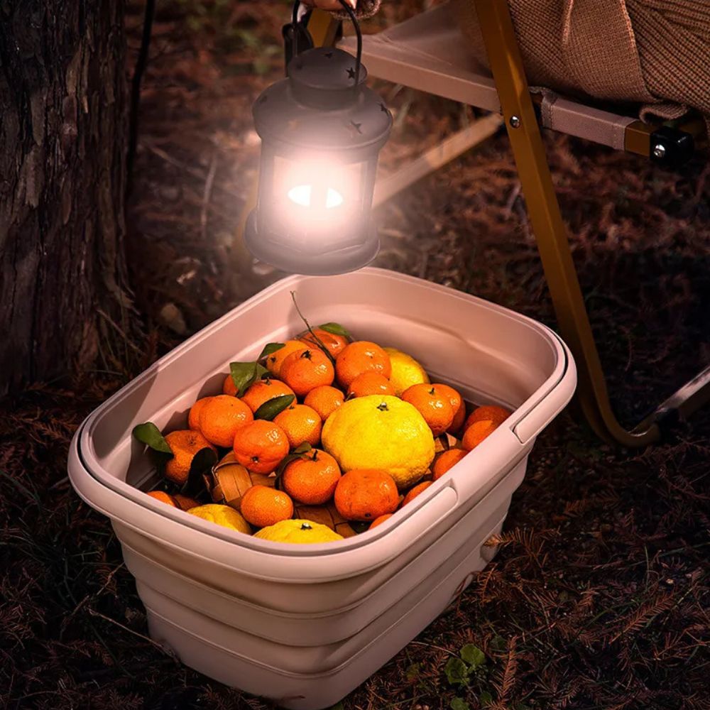 Collapsible Laundry Basket - Durable Plastic, Multi-Use for Washing, Organizing, Camping, and Storage