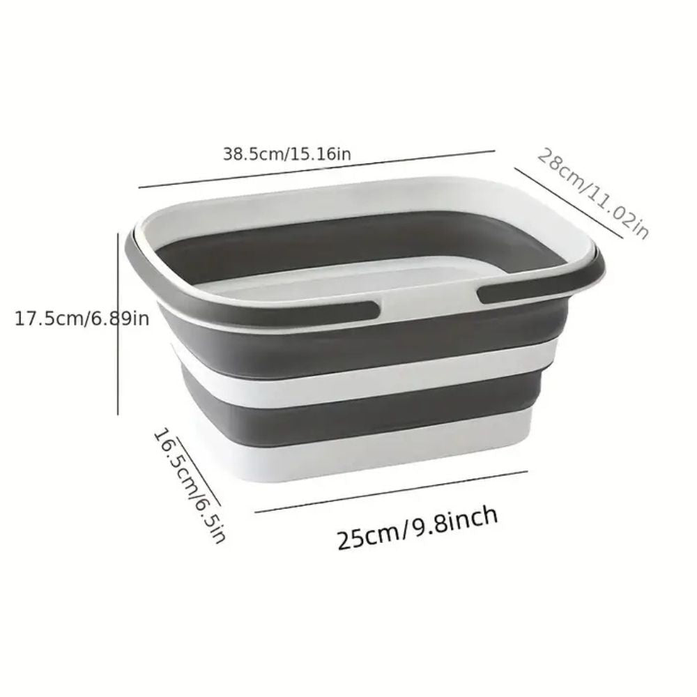 Collapsible Laundry Basket - Durable Plastic, Multi-Use for Washing, Organizing, Camping, and Storage