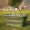 Collapsible Laundry Basket - Durable Plastic, Multi-Use for Washing, Organizing, Camping, and Storage