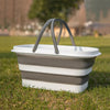 Collapsible Laundry Basket - Durable Plastic, Multi-Use for Washing, Organizing, Camping, and Storage