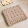 Cookie-shaped pillow – Soft fabric – Whimsical home decor – Unique gift for cookie lovers – 17.7 x 17.7 in