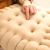 Cookie-shaped pillow – Soft fabric – Whimsical home decor – Unique gift for cookie lovers – 17.7 x 17.7 in