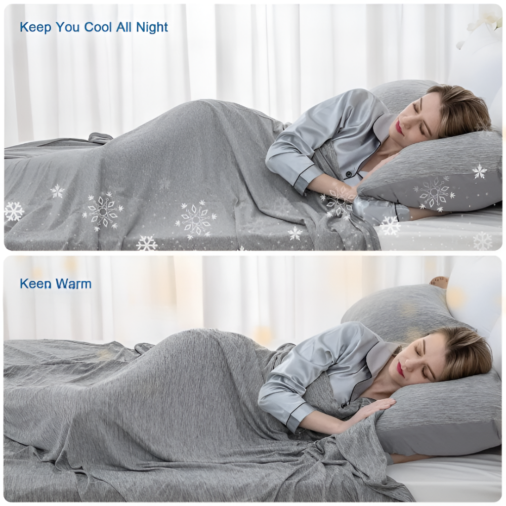 Cooling blanket – Soft cotton blend – Best cooling blanket for hot sleepers – Breathable summer throw