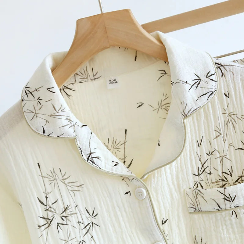 Cotton Couples Pajamas Set - Matching PJs for Couples, Breathable Short Sleeve and Shorts for Home Comfort