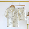 Cotton Couples Pajamas Set - Matching PJs for Couples, Breathable Short Sleeve and Shorts for Home Comfort