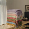 Cotton bath towel – Soft and durable – Elegant checkerboard design – Ideal for bath or spa use – 30 x 60 in