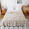 Cotton blanket – Soft and breathable – Mixed tone geometric design – Cozy home accessory – 50 x 60 in