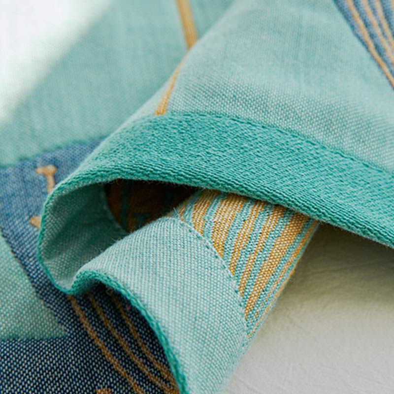 Cotton gauze pillow towel – Dandelion print – Set of 2 – Soft and breathable – 20" x 29"