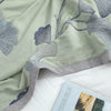 Cotton gauze quilt – Reversible Ginkgo leaf design – Lightweight and breathable