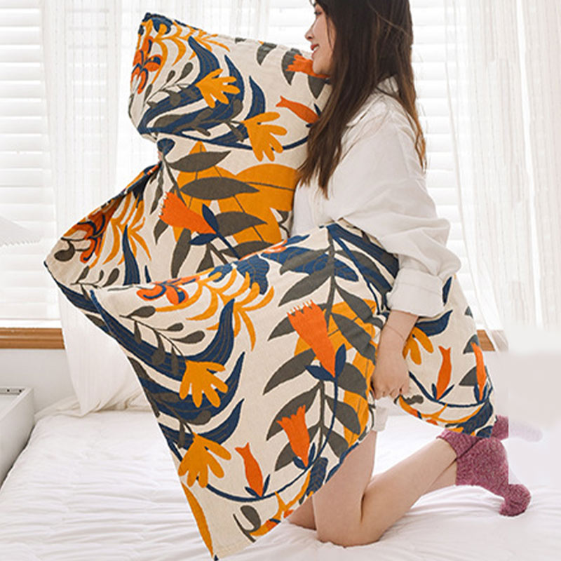 Cotton pillow cover – Soft flower print – Breathable and skin-friendly – 20.5 x 29.5 in – 2-pack