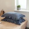 Cotton pillowcase – Floral ruffle design – Elegant European style – 18.8 x 29 in