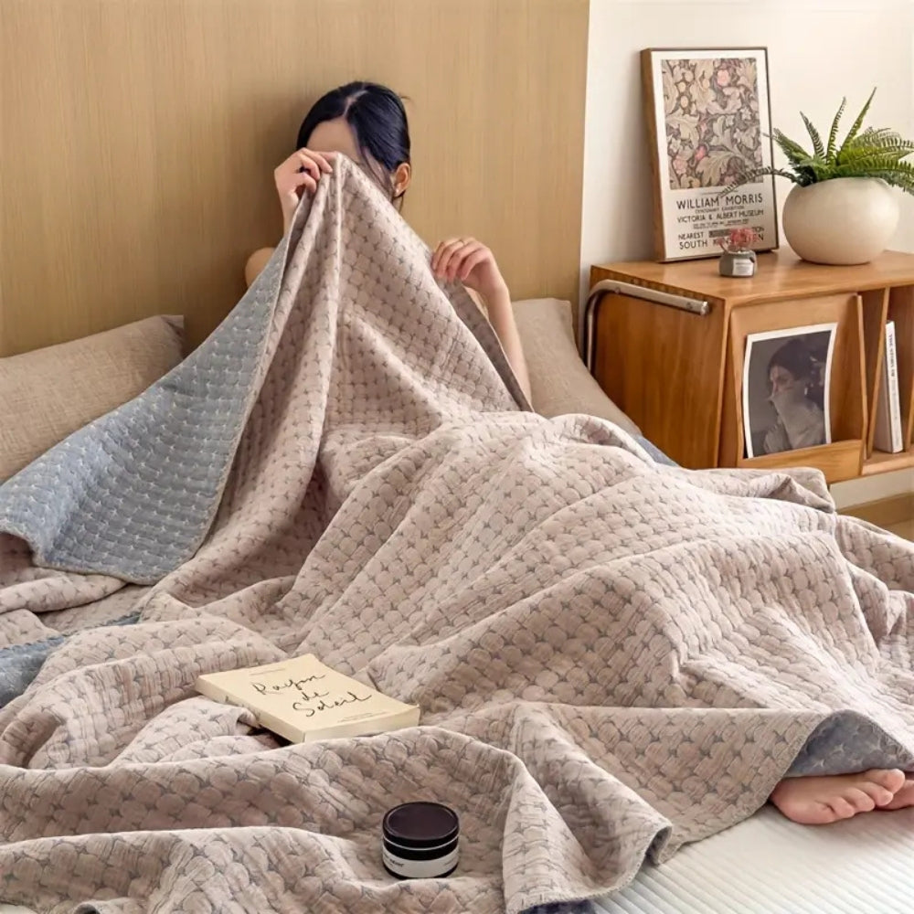 Cotton quilt – Lightweight gauze – Reversible jacquard design – Year-round comfort