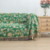Cotton throw blanket – Floral design – Reversible – Cozy home accent