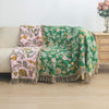 Cotton throw blanket – Floral design – Reversible – Cozy home accent