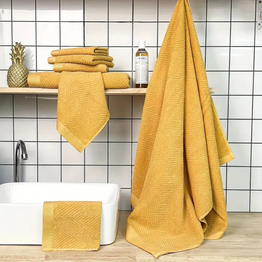 Cotton towel set – Ultra-soft luxury – 6-piece bath towel set for bathroom or travel