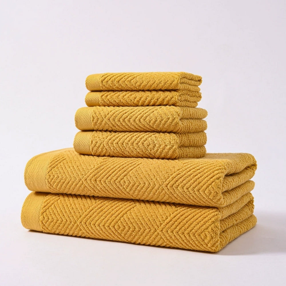 Cotton towel set – Ultra-soft luxury – 6-piece bath towel set for bathroom or travel