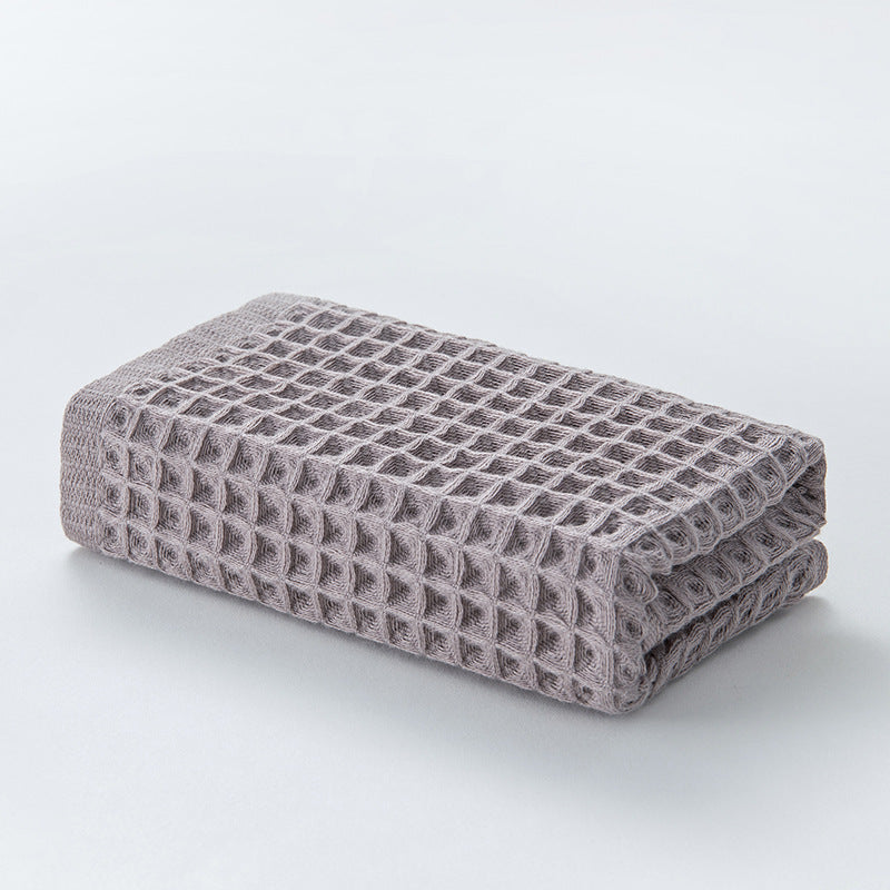 Cotton waffle bath towel – Lightweight and quick-drying – Japanese-inspired design – 28 x 55 in – Soft and breathable