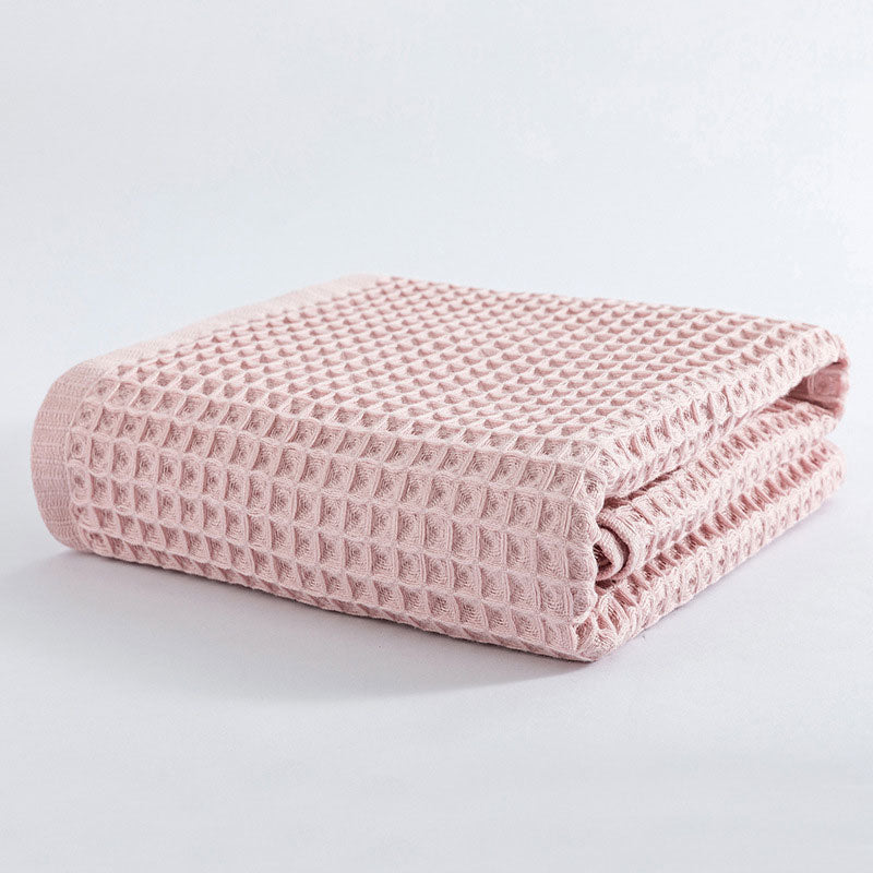 Cotton waffle bath towel – Lightweight and quick-drying – Japanese-inspired design – 28 x 55 in – Soft and breathable