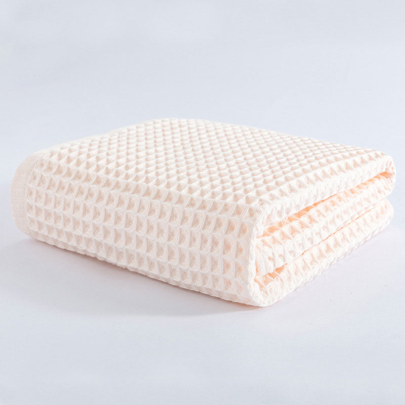 Cotton waffle bath towel – Lightweight and quick-drying – Japanese-inspired design – 28 x 55 in – Soft and breathable