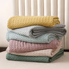 Cotton waffle blanket – Earthy tones – Versatile home accessory