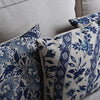 Couch cushion cover – Linen-cotton blend – Imperial blue – Traditional Chinese porcelain pattern – 17.7 x 17.7 in
