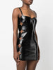 Patent Leather Cut Out Mini Dress