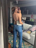 Cow Pattern Halter Neck Backless Top